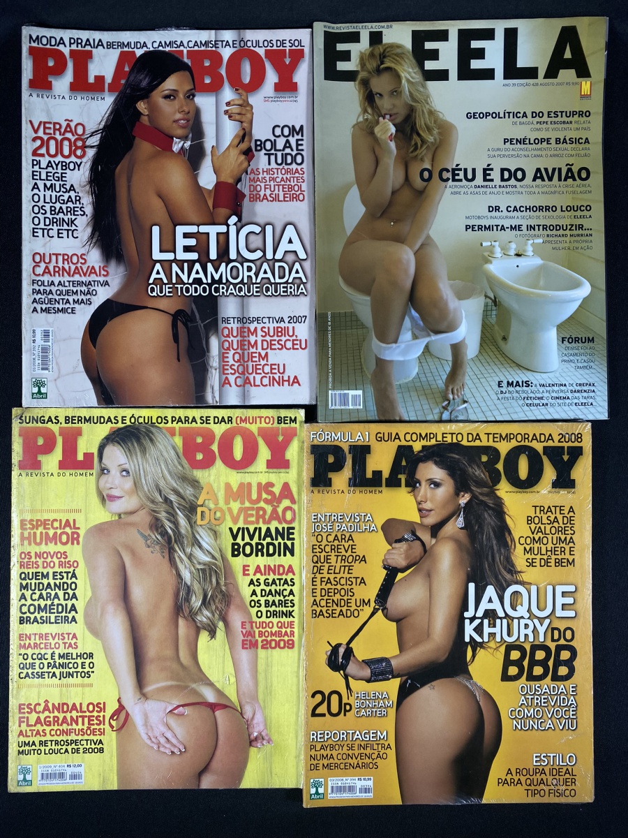 Revistas Playboy e Ele Ela, quatro unidades com marcas