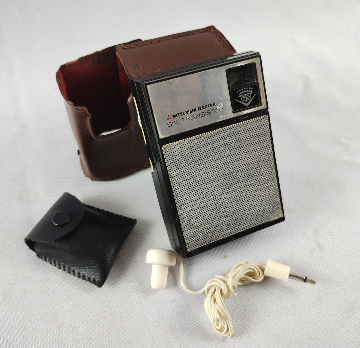 Mitsubishi Electric Six Transistor ラジオ Mini rádio Mitsubishi Transistor 6x-615 - Japão - Com c