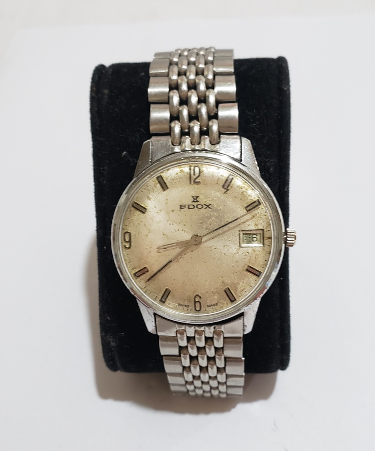 Relógio estilo Clássico da Edox Swiss 1950/60's à corda