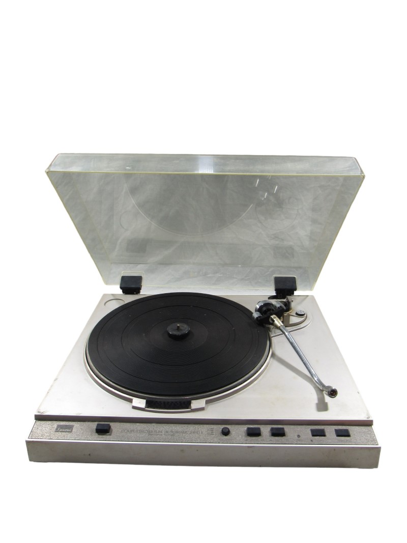 SANSUI, Toca discos modelo FR-D4, tampa em acrílico translucido,