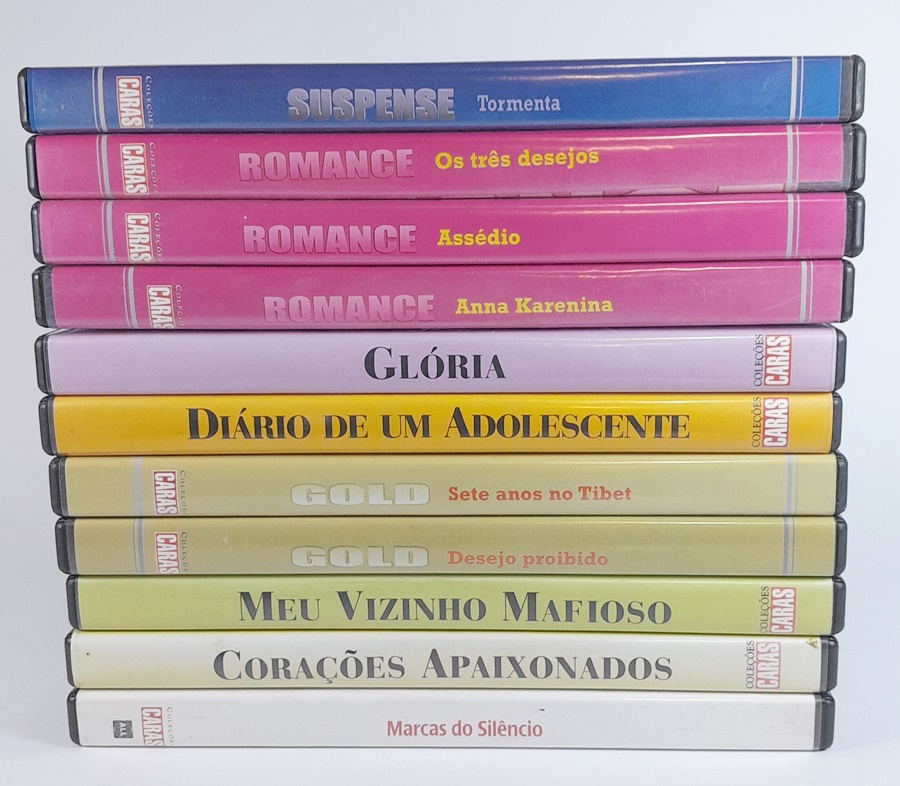 Coleção CARAS de 11 DVDs originais de filmes, títulos e