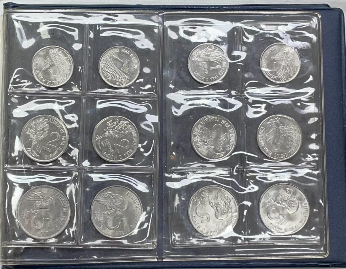 FAO## Set completo com as Moedas FAO 1975 a 1978 Flor