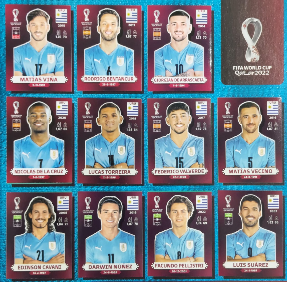 ORYX EDITION - SELEÇÃO DO URUGUAI - 11 JOGADORES - COPA
