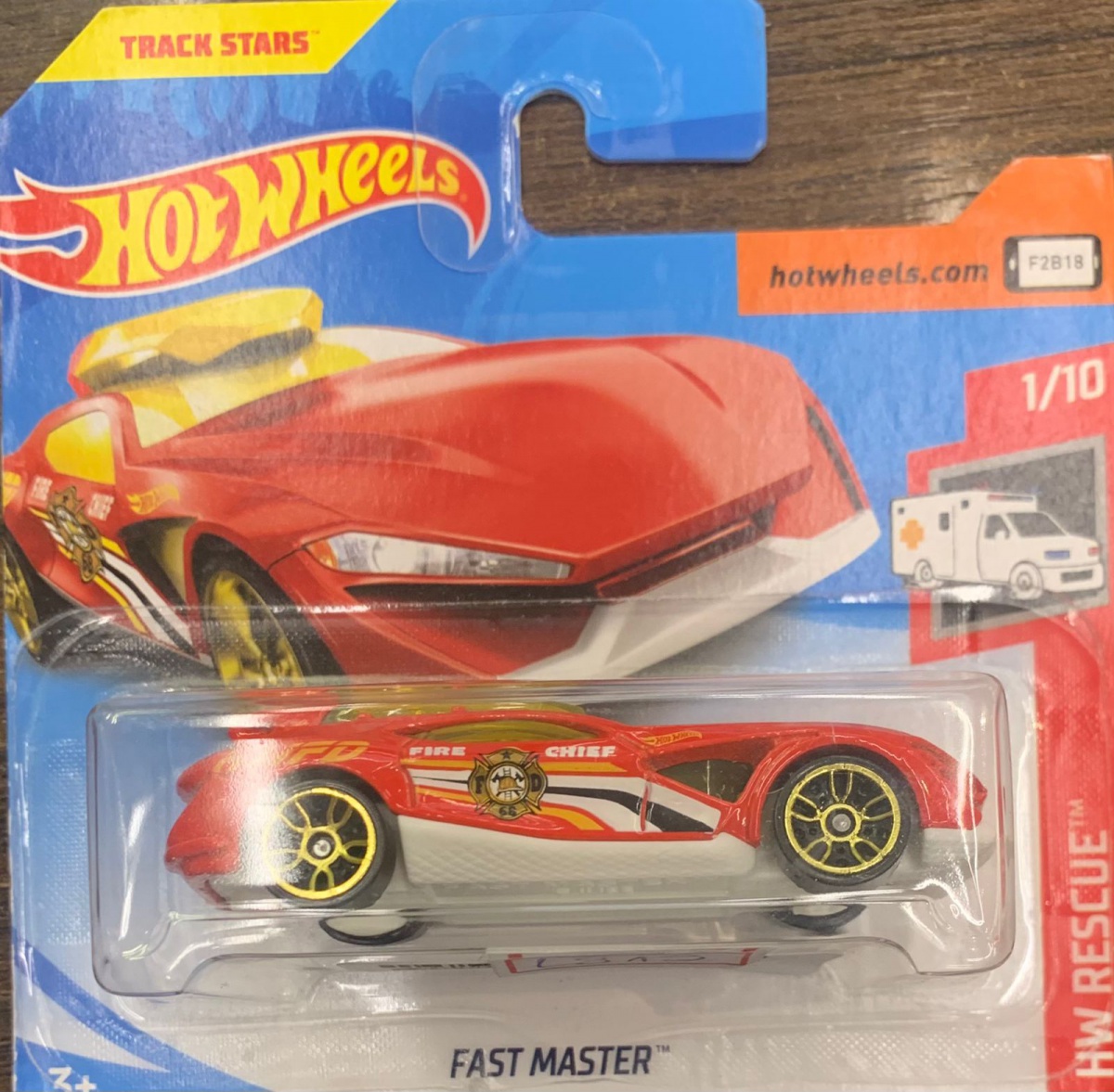 Fast Master Ii Miniatura FAST MASTER (HW RESCUE) vermelho, escala 1:64