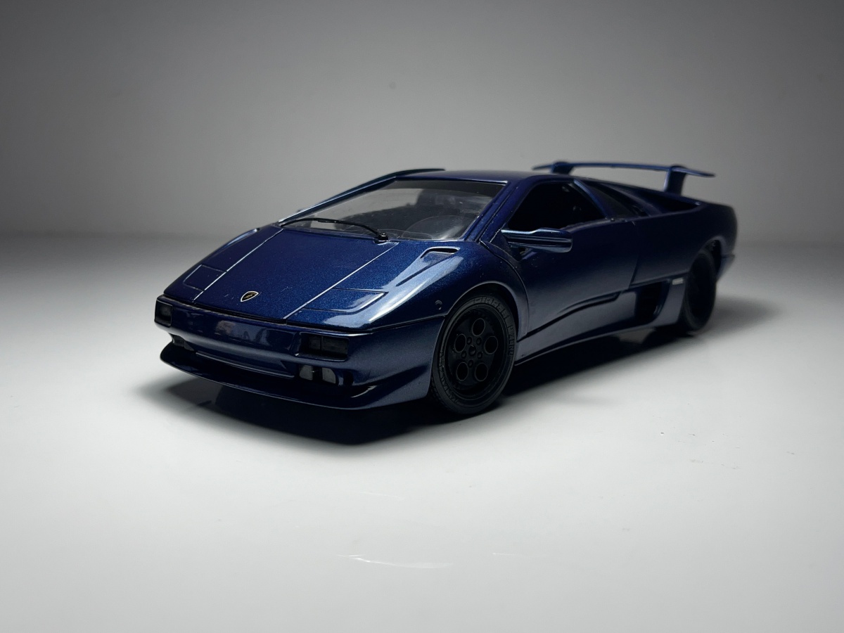 1990 Lamborghini Diablo Azul - Burago Escala 1/18 mini