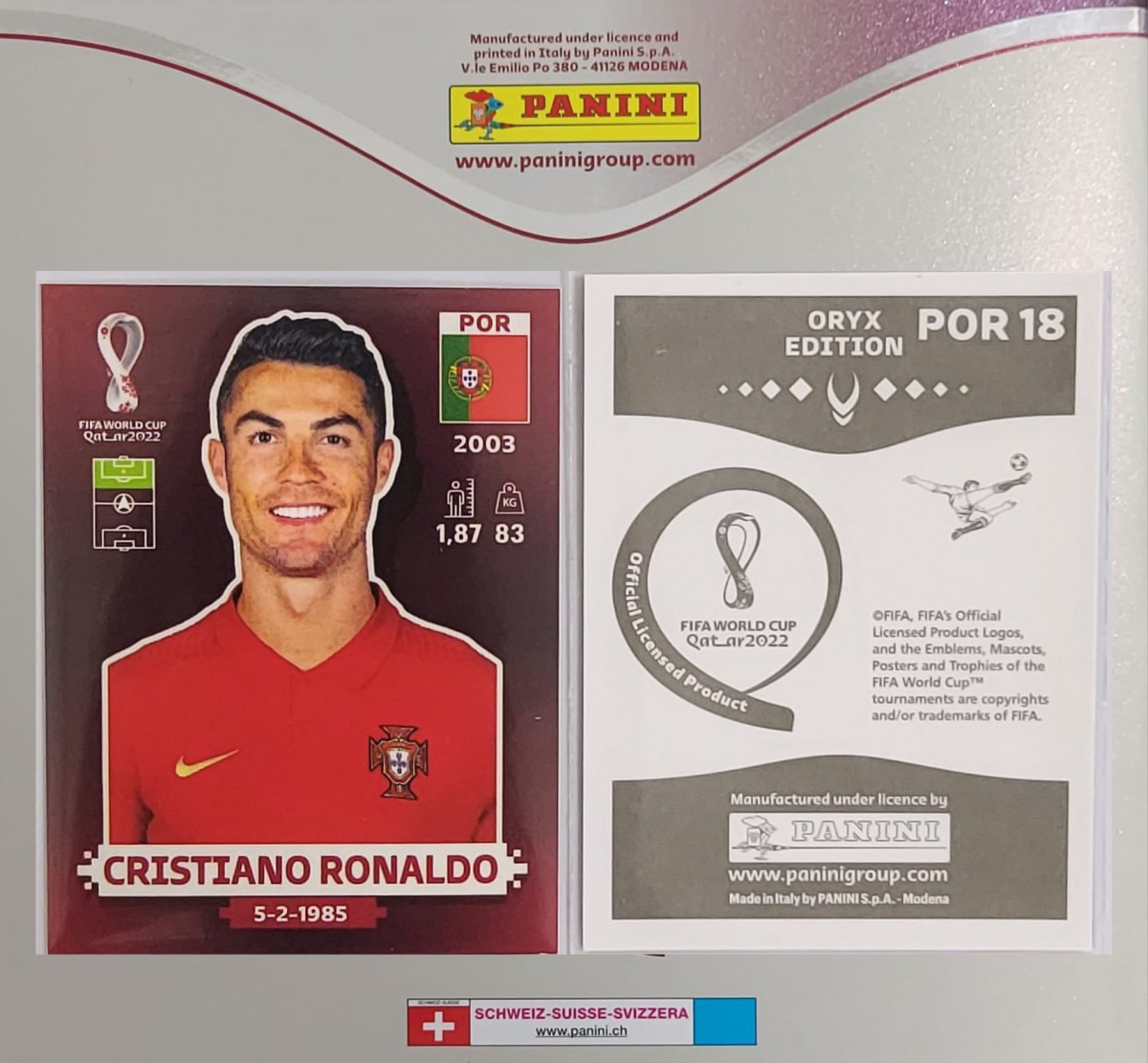 CRISTIANO RONALDO - POR18 - ORYX EDITION - COPA DO MUN