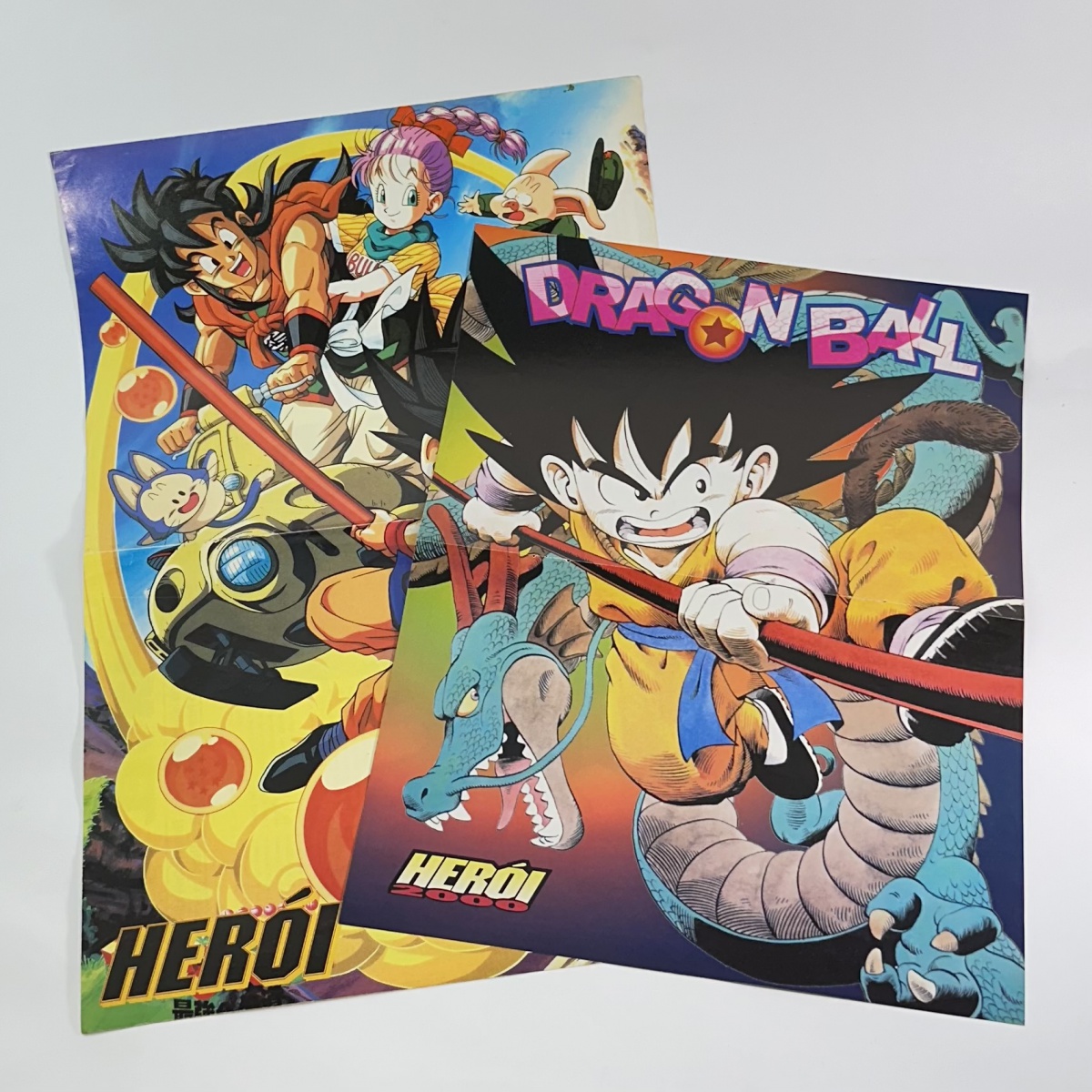 ポスター COBRA GOKU 2000 B2 x2 Dragon Ball - Lote do 2 pôsteres da revista Herói 2000