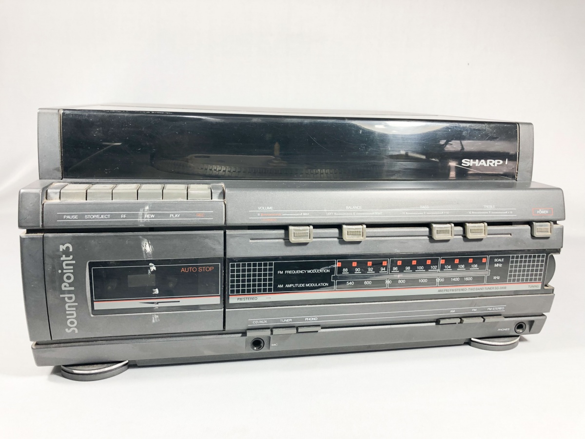 SHARP - Antigo som 3x1 Sound Point 3 modelo SG-300 B, m