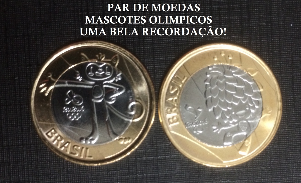 Par De Mascotes Olimpicos Par De Moedas Das Olimpiada