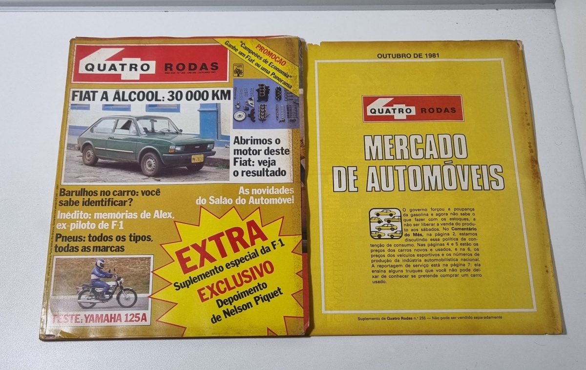 アドン1982年1981年 24冊セット QUATRO RODAS - Ano 22 Nº 255 de Outubro de 1981 - Antig