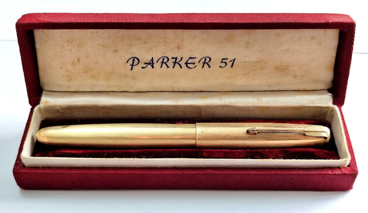 PARKER 51 - 12k Gold Filled - USA - Antiga Caneta tint