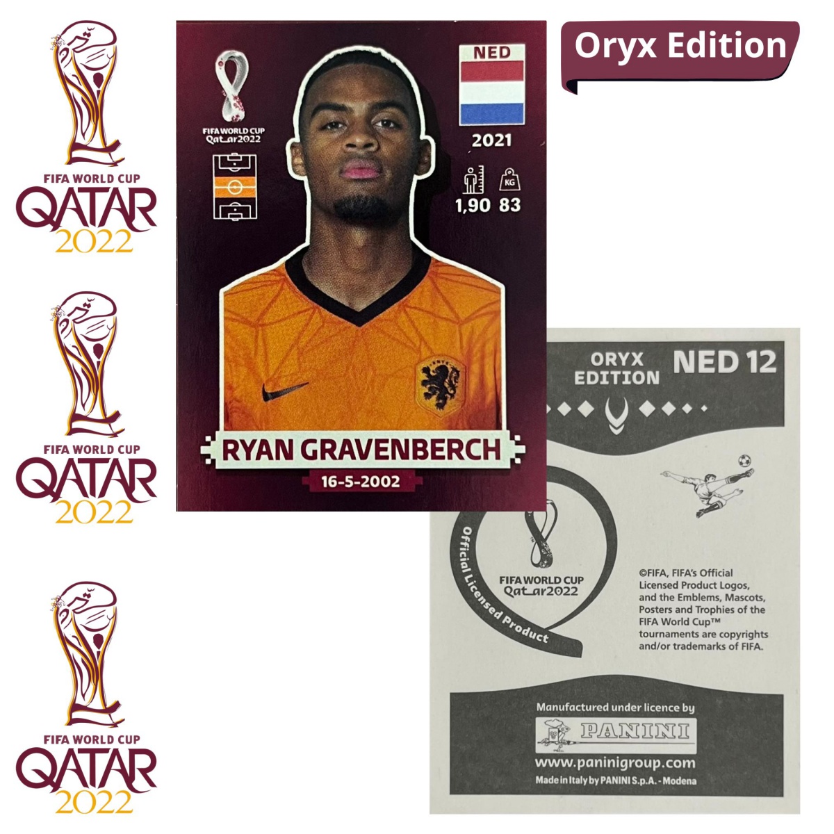 RYAN GRAVENBERCH - NED 12 - ORYX EDITION - COPA DO MUND