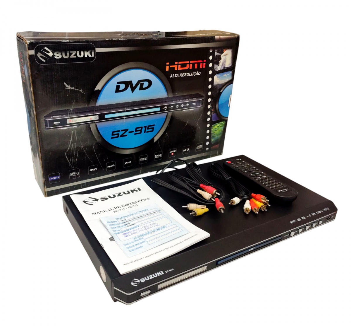 SUZUKI - Dvd player SZ 915 - 127V - 20W - 04x46x26 cm -