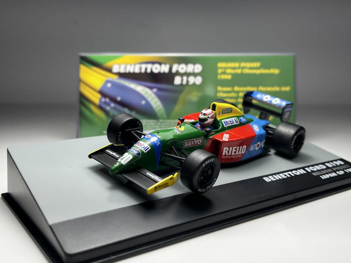 1990 Benetton Ford B190 Nelson Piquet #20 Japan GP Azul