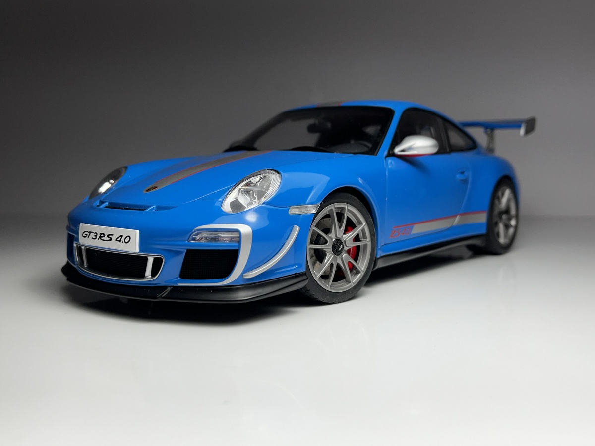 Porsche 911 (997) GT3 RS 4.0 Azul - Autoart Escala 1/18