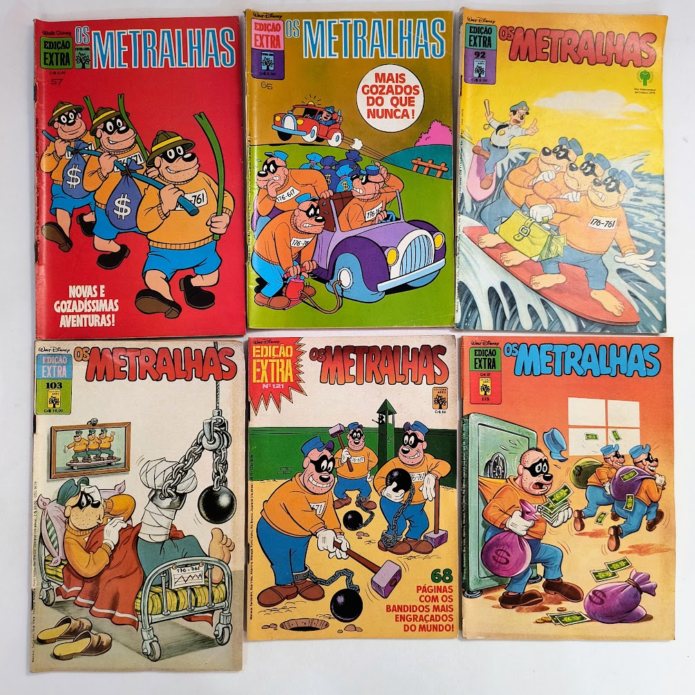 COMICS NEWS　ハガキ　チラシ　計46枚　1981年～1990年 GIBI OS METRALHAS - EXDIÇÃO EXTRA - EDITORA ABRIL , NÚM