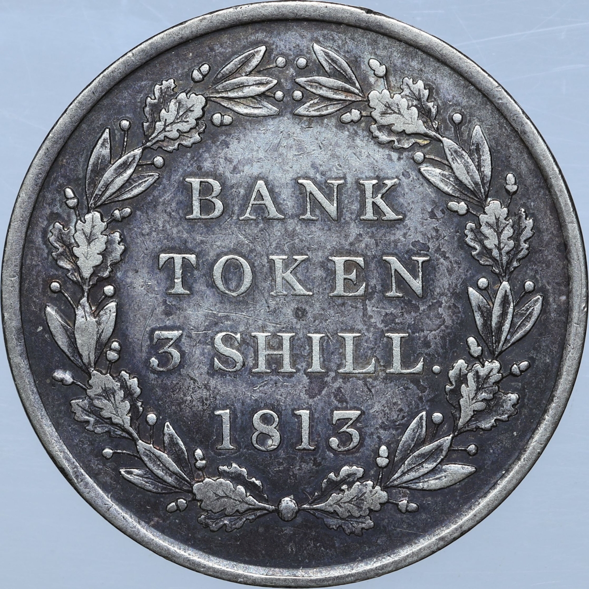 Moeda da Inglaterra - 3 shillings - 1813 - Prata (.891)