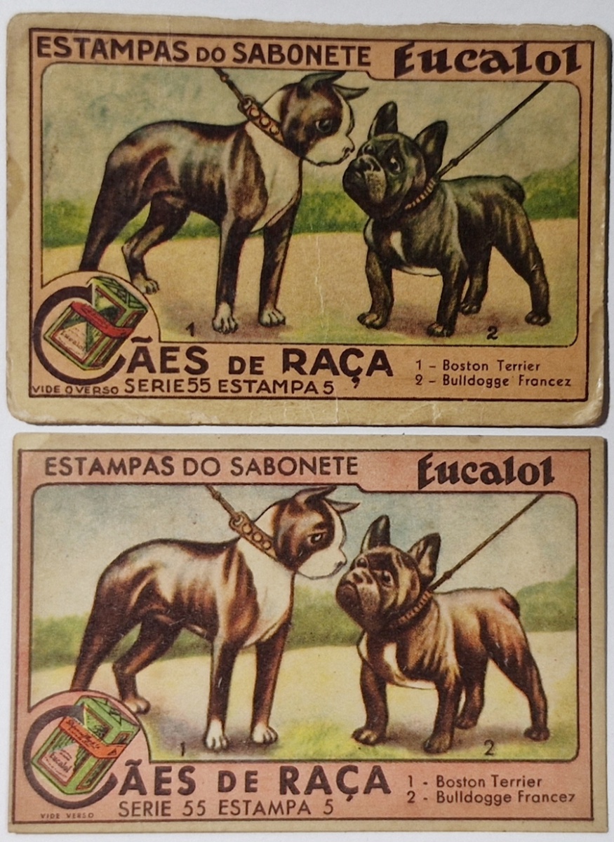 Eucalol/"Cães de Raça" - Mesma série com emissão diferente (Série 55 Estampa 5).
