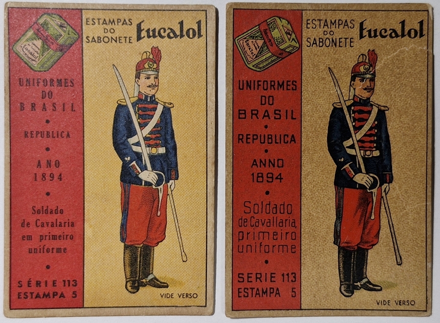 Eucalol/"Uniformes" - Mesma série com emissão diferente (Série 113 Estampa 5).