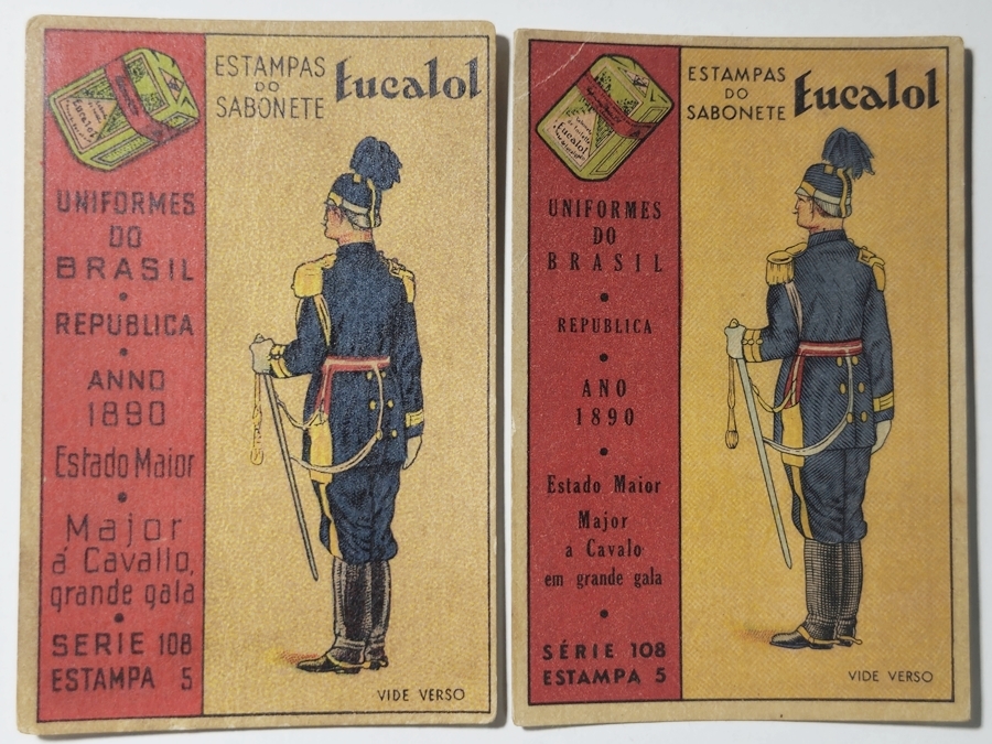 Eucalol/"Uniformes do Brasil" - Mesma série com emissão diferente (Série 108 Estampa 5).