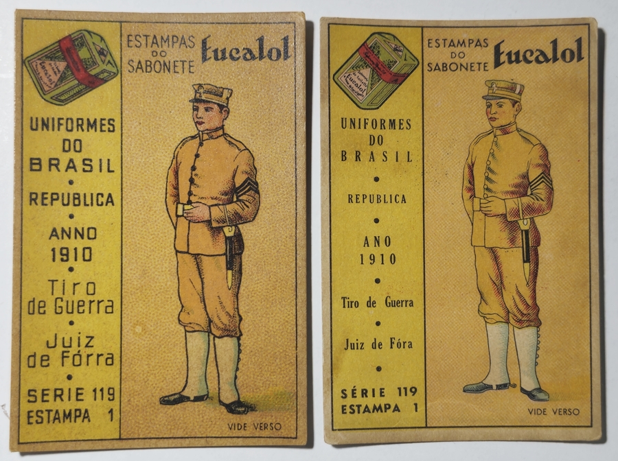 Eucalol/"Uniformes do Brasil" - Mesma série com emissão diferente (Série 119 Estampa 1).