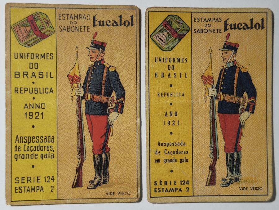 Eucalol/"Uniformes do Brasil" - Mesma série com emissão diferente (Série 124 Estampa 2).