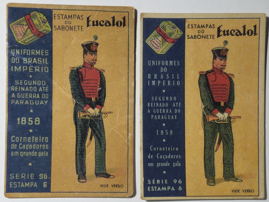 Eucalol/"Uniformes do Brasil" - Mesma série com emissão diferente (Série 96 Estampa 6).