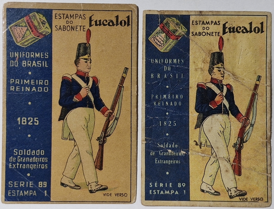 Eucalol/"Uniformes" - Mesma série com emissão diferente (Série 89 Estampa 1).
