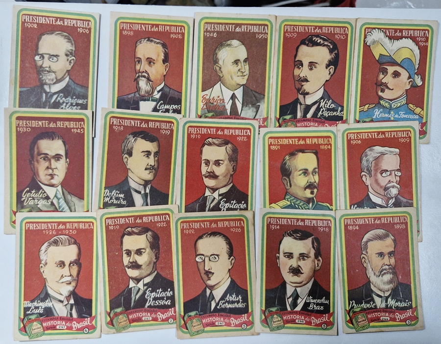 Eucalol/"História do Brasil" - 15 Estampas diferentes de "Presidentes da República".