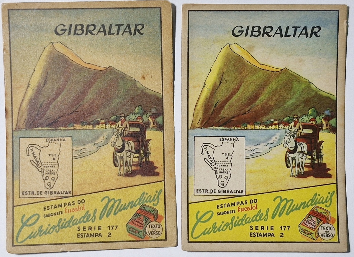 Eucalol/"Curiosidades Mundiais" - Mesma série com emissão diferente (Série 177 Estampa 2).