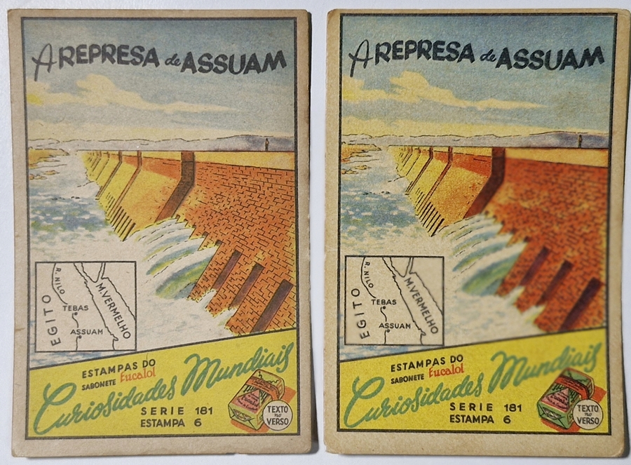 Eucalol/"Curiosidades Mundiais" - Mesma série com emissão diferente (Série 181 Estampa 6).
