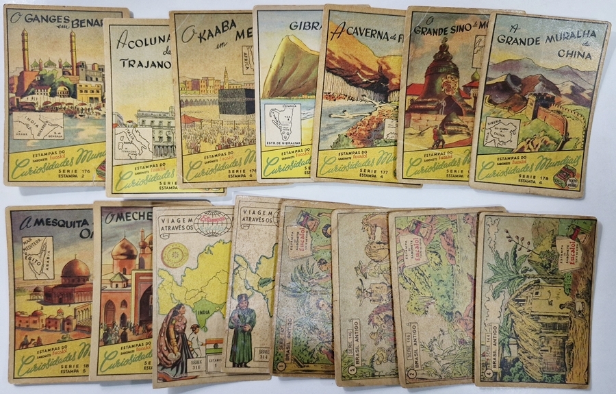 Eucalol/"Curiosidades Mundiais, Viagem Pitoresca e Brasil Antigo" - 15 Estampas distintas.