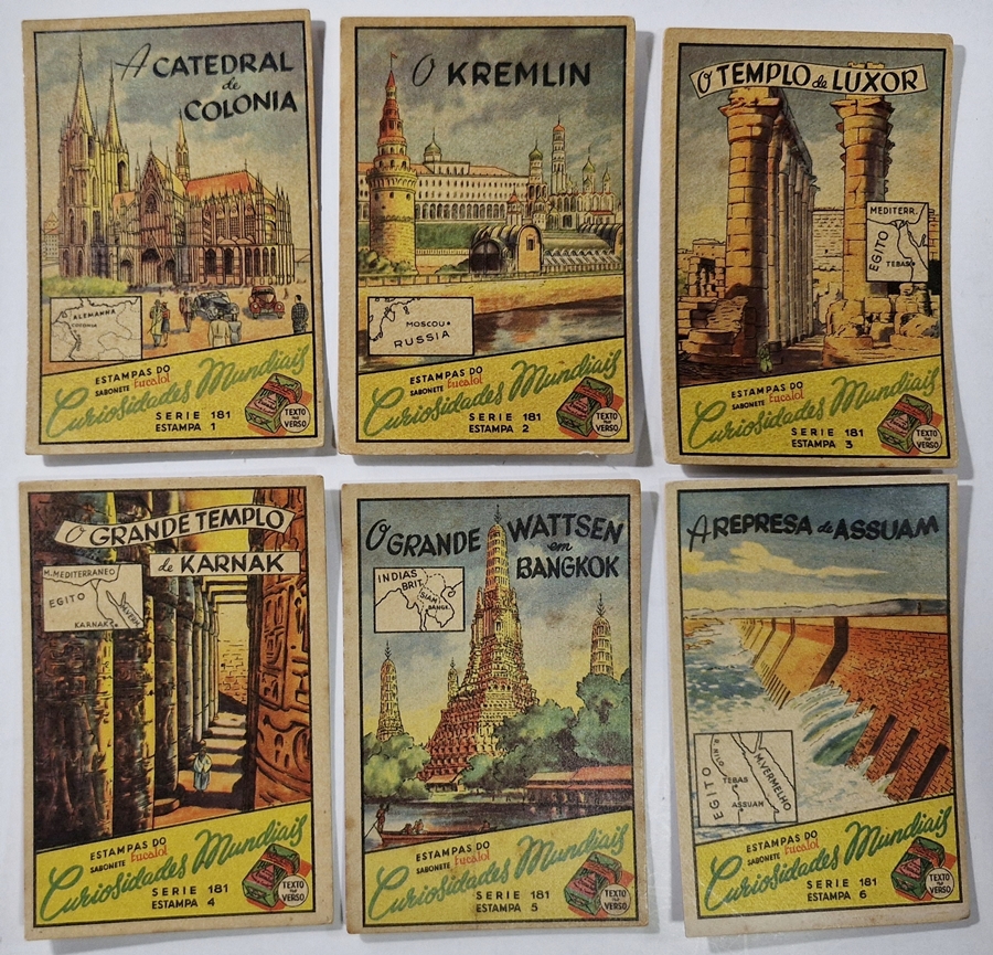 Brasil/Estampas EUCALOL - lote com a série 181 completa - estampas de 1 a 6.
