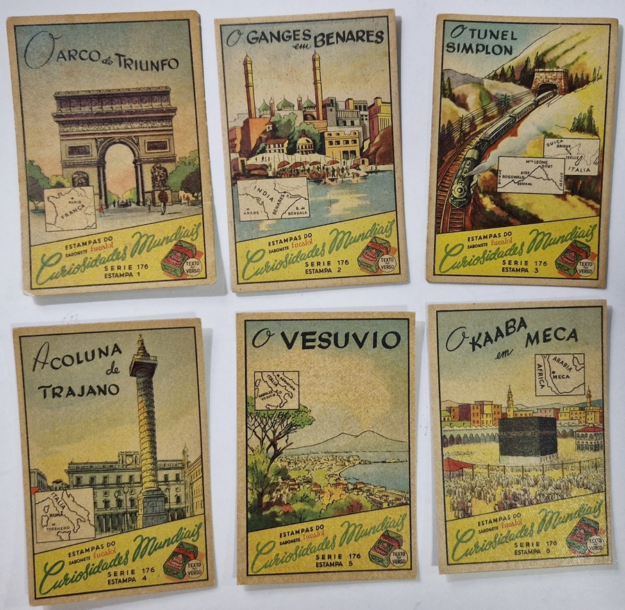 Brasil/Estampas EUCALOL - lote com a série 176 completa - estampas de 1 a 6.