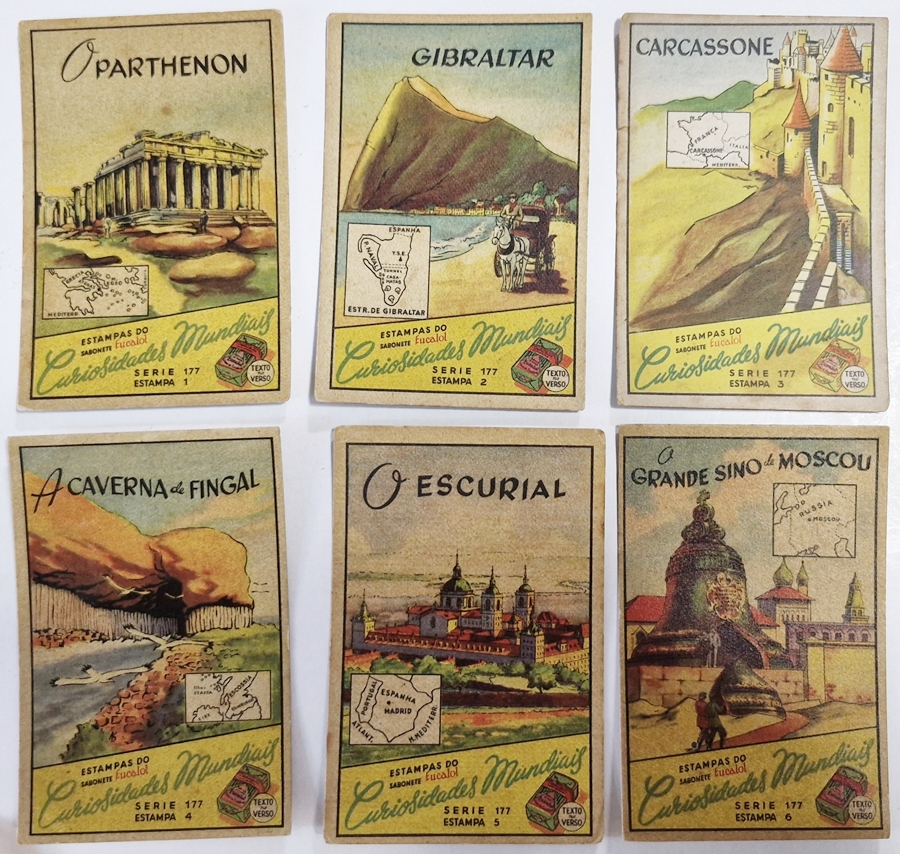 Brasil/Estampas EUCALOL - lote com a série 177 completa - estampas de 1 a 6.