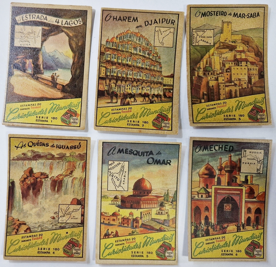 Brasil/Estampas EUCALOL - lote com a série 180 completa - estampas de 1 a 6.