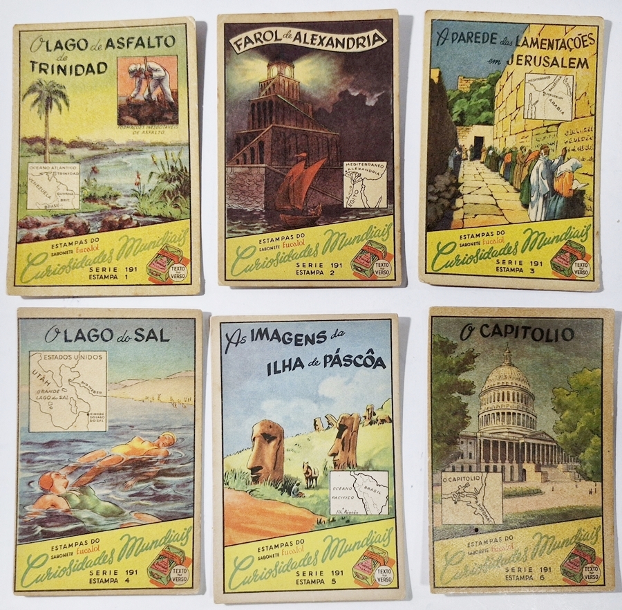 Brasil/Estampas EUCALOL - lote com a série 191 completa - estampas de 1 a 6.