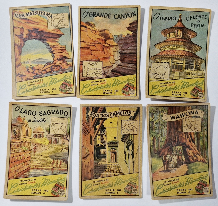 Estampa Eucalol - lote com a série 182 completa - estampas de 1 a 6.