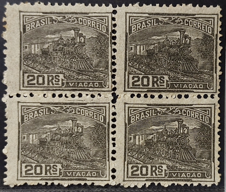 Brasil - Quadra de selos "Mint". Catálogo: RHM190.