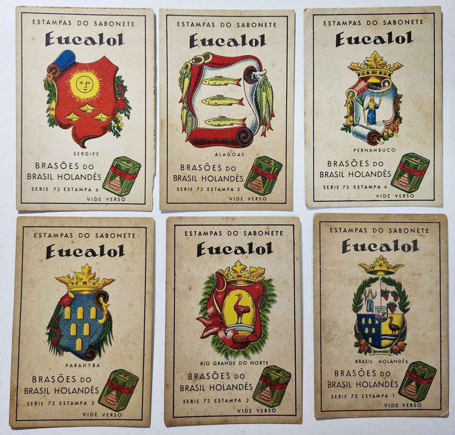Estampas Eucalol/"Brasões do Brasil Holandês" - Série completa 73 (Segunda Emissão).
