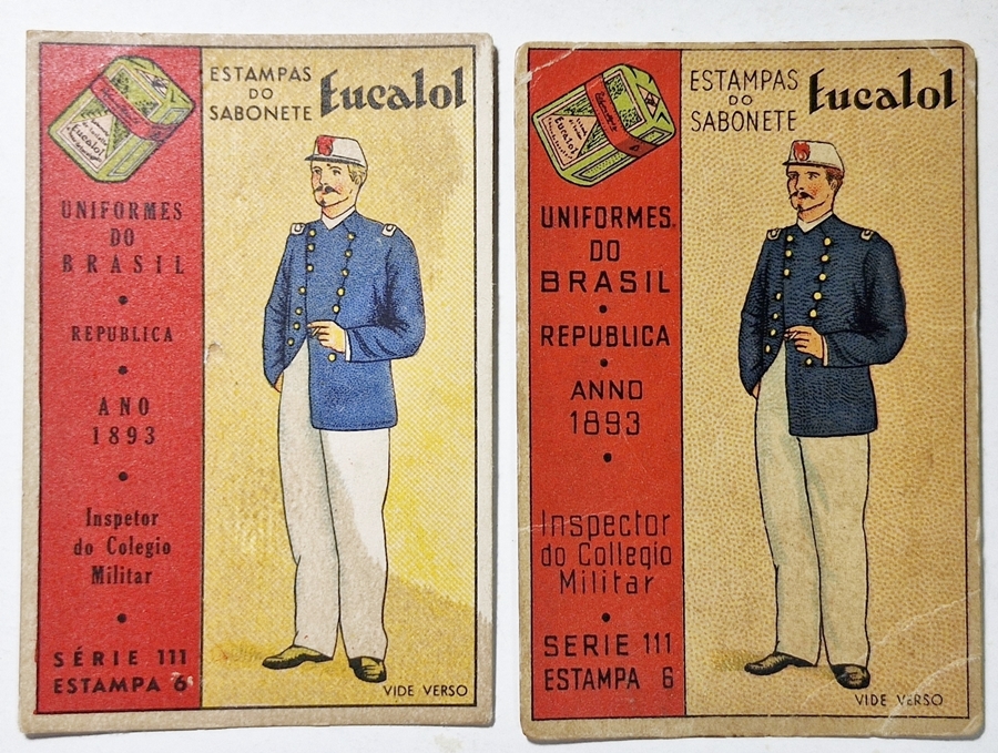 Eucalol/"Uniformes do Brasil" - Mesma série com emissão diferente (Série 111 Estampa 6).