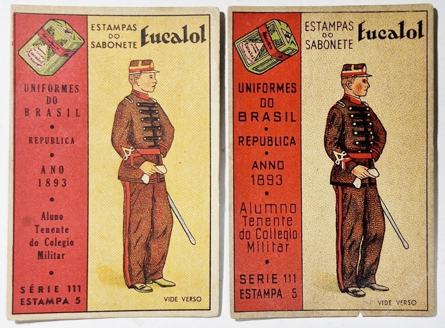 Eucalol/"Uniformes do Brasil" - Mesma série com emissão diferente (Série 111 Estampa 5).