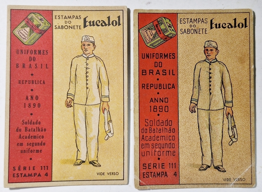 Eucalol/"Uniformes do Brasil" - Mesma série com emissão diferente (Série 111 Estampa 4).