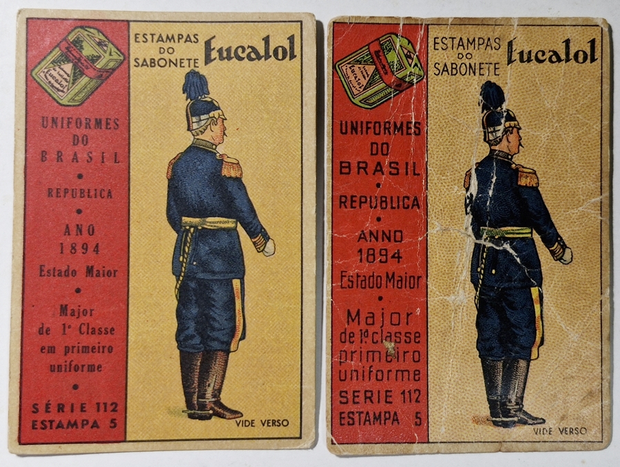 Eucalol/"Uniformes do Brasil" - Mesma série com emissão diferente (Série 112 Estampa 5).