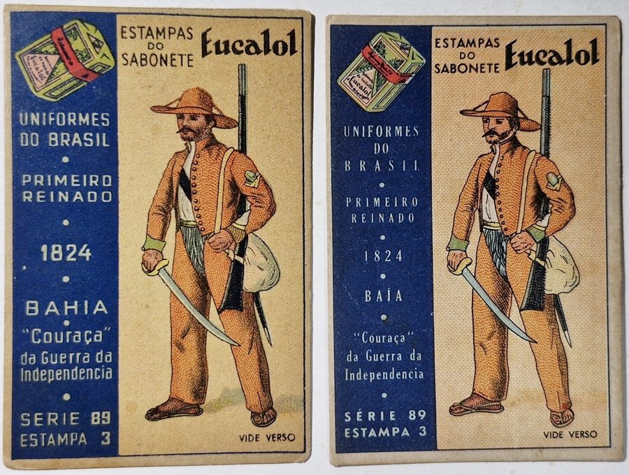 Eucalol/"Uniformes do Brasil" - Mesma série com emissão diferente (Série 89 Estampa 3).
