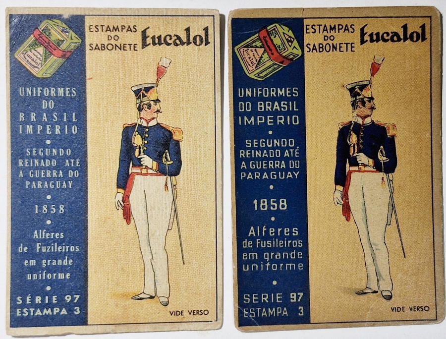 Eucalol/"Uniformes do Brasil" - Mesma série com emissão diferente (Série 97 Estampa 3).