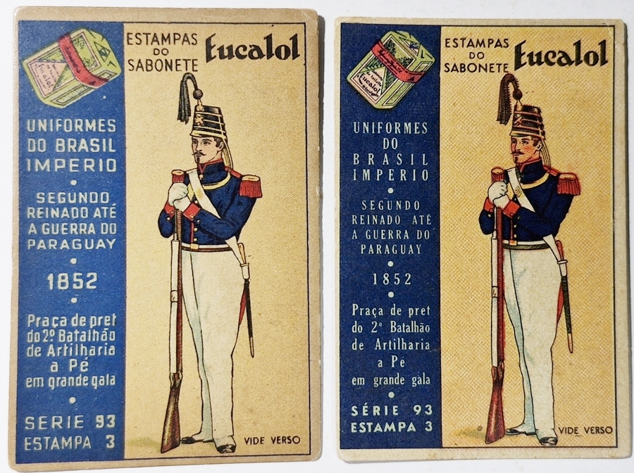 Eucalol/"Uniformes do Brasil" - Mesma série com emissão diferente (Série 93 Estampa 3).