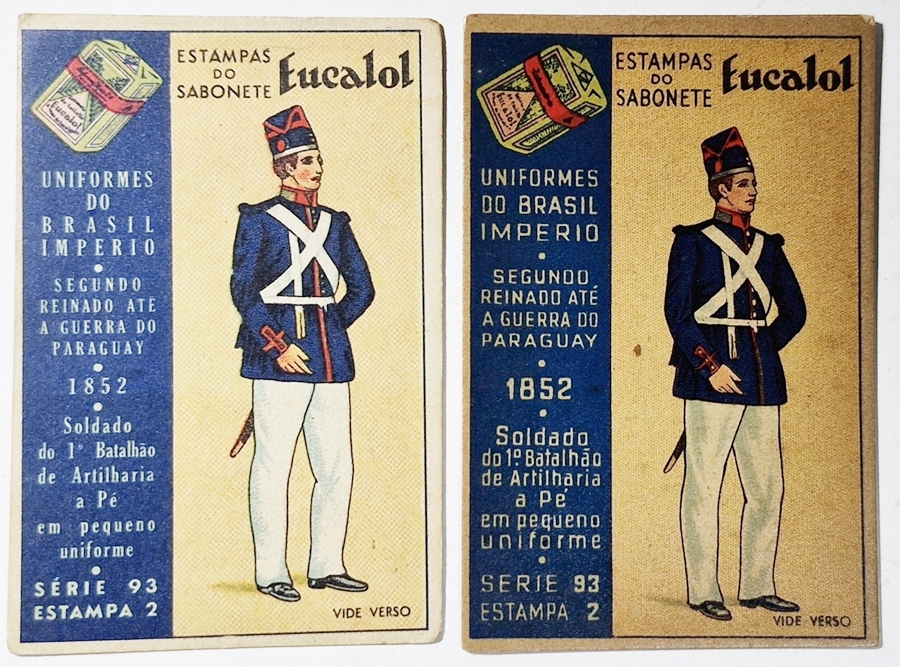 Eucalol/"Uniformes do Brasil" - Mesma série com emissão diferente (Série 93 Estampa 2).