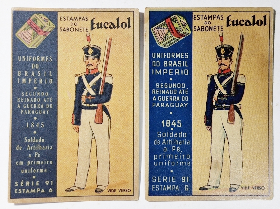 Eucalol/"Uniformes do Brasil" - Mesma série com emissão diferente (Série 91 Estampa 6).