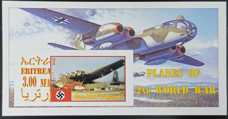 Eritreia/ Tema "Segunda Guerra Mundial: Suástica do Führer" - Bloco novo ano 2012.
